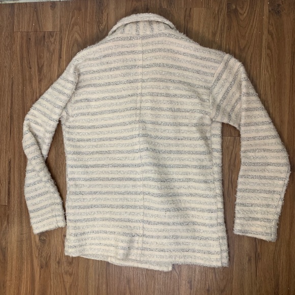 Elodie Shadow Striped Double Breasted Peacoat - Picture 6 of 8